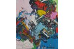 Jan van Lokhorst - Z.T. 70x60 08 diag. lichtrose links